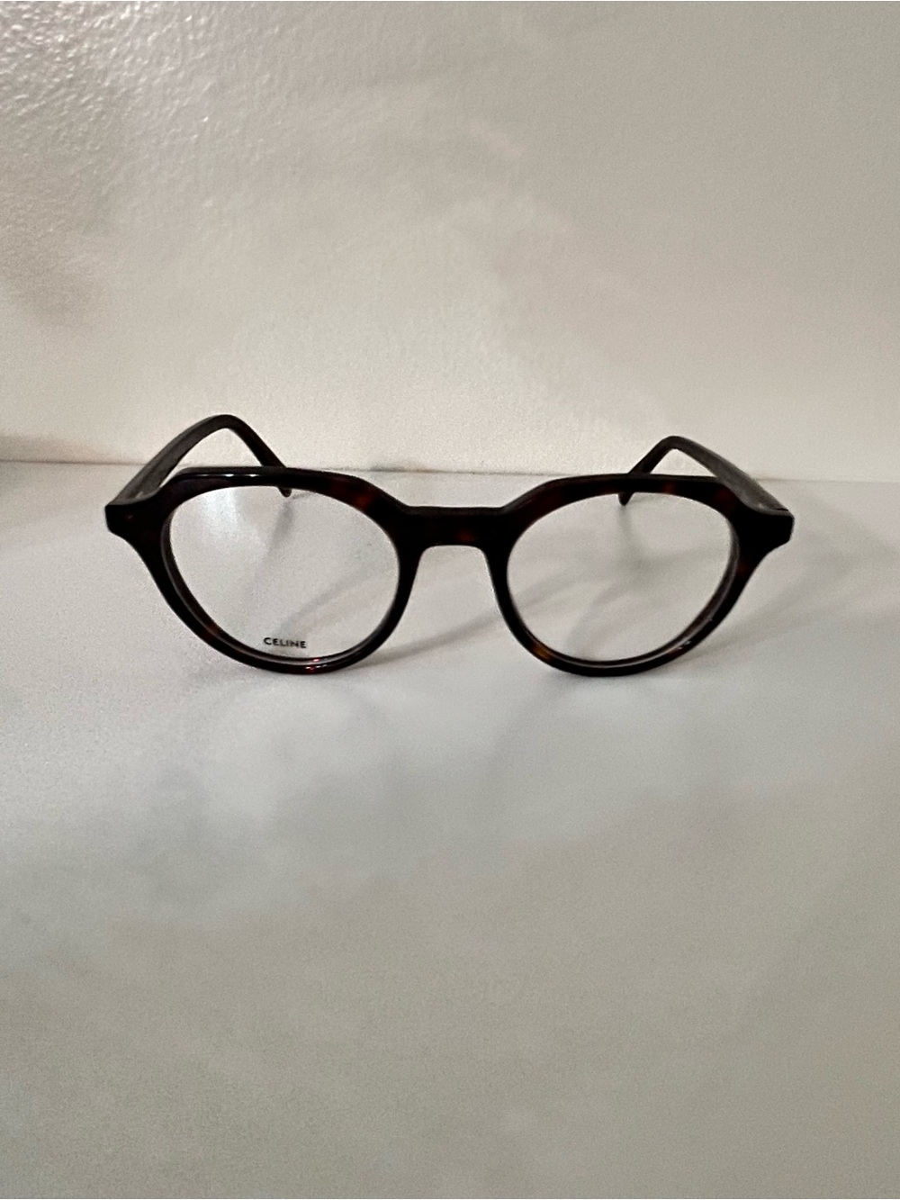 Celine Round Optical Glasses in Tortoiseshell Brown